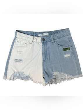 Broken Promises Split Denim Distressed Shorts Size 5